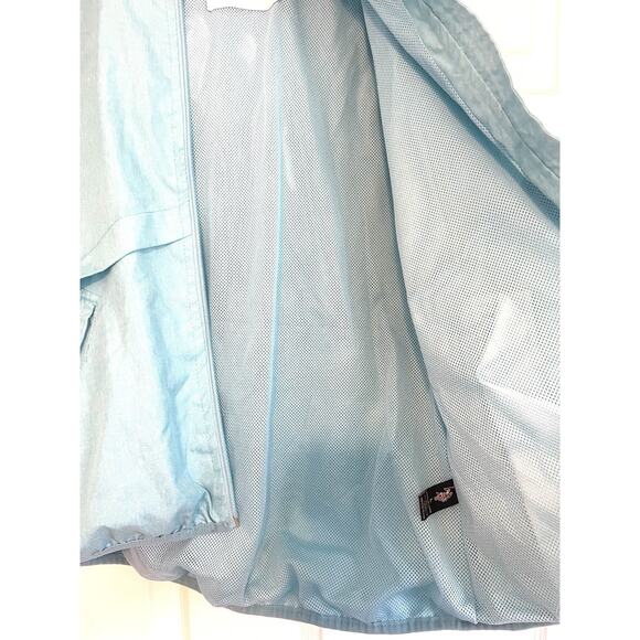 U.S Polo Assn, Full Zip Up HOODED WINDBREAKER Jacket--Size Large | Teal/ Blue - Picture 10 of 10